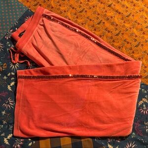 Victoria's Secret Melon Colored Velour Track Set with Sequin Detail